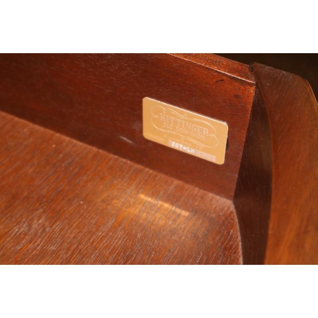 1990s Kittinger Regency Hepplewhite Style Mahogany Inlaid Server Buffet Sideboard For Sale - Image 10 of 11