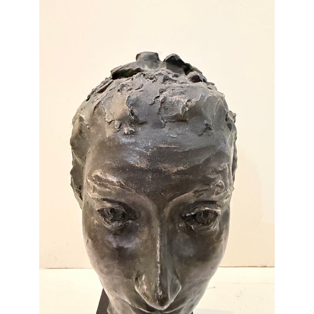Contemporary Vintage Modern Sculptural Female Bust For Sale - Image 3 of 12