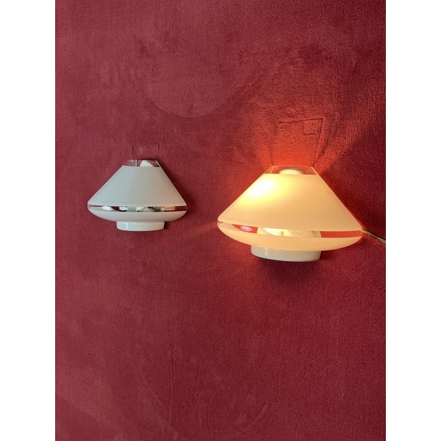 Mid-Century Modern Mid-Century Italian Murano Glass Wall Lamps, 1960s, Set of 2 For Sale - Image 3 of 12