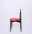 Iconic Mid-Century "Lierna" black lacquered wood and red faux leather chair. Achille and Pier Giacomo Castiglioni designed...