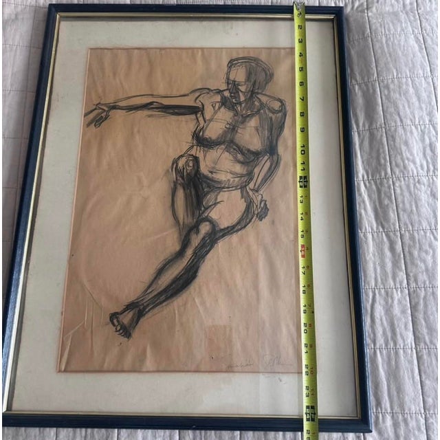 Vintage 1977 Anatomy Sketch on Paper For Sale - Image 4 of 7