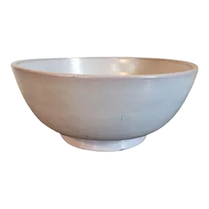 19th Century Chinese Monochrome Gray White Pottery Punch Bowl