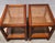 Beautiful pair of vintage mid century ornate cane and glass end tables. Circa 1970s. Made in the USA. Beautiful ornate...