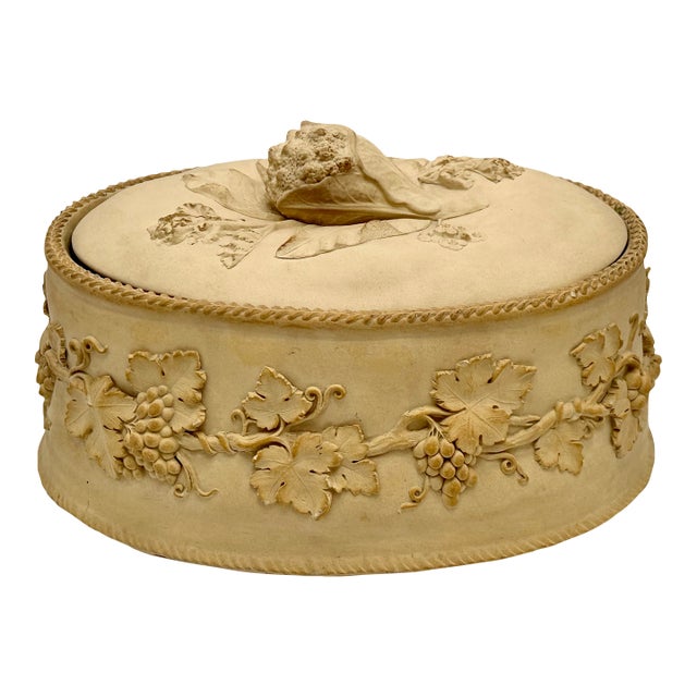 Beautiful Unusually Large Size Antique Wedgewood Caneware Game Pie Dish - "Terrine" Circa Mid 19th Century For Sale
