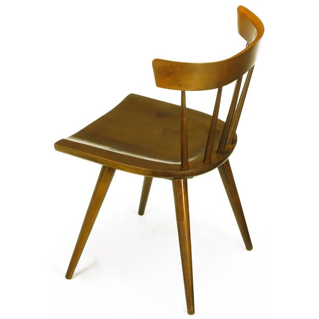 1950s Four Paul McCobb Dark Maple Spindle-Back Dining Chairs For Sale - Image 5 of 10