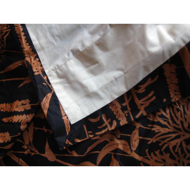 1970s Mid Century Modern French Chinoiserie Curtains -Drapes a Pair For Sale - Image 11 of 11