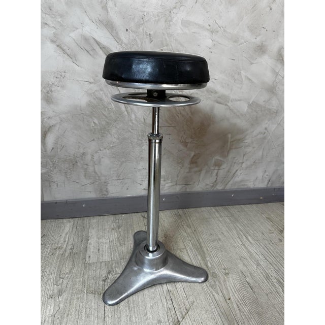 Black Industrial Stool, 1920s For Sale - Image 8 of 8