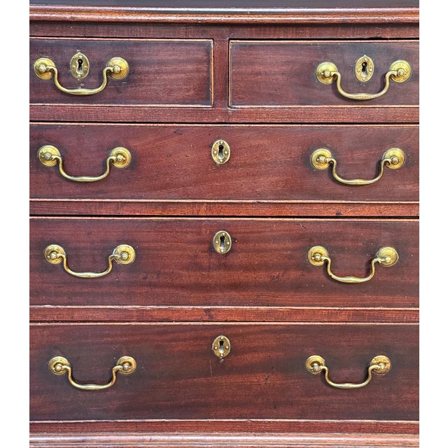 Georgian Small Chest of Drawers of Mahogany on Bracket Feet For Sale - Image 9 of 14
