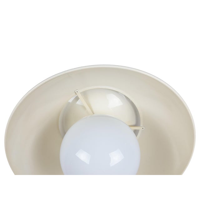 1960s Cetra Pendant Lamp in Ivory Painted Brass and Metal by Vico Magistretti for Artemide, 1960s For Sale - Image 5 of 14