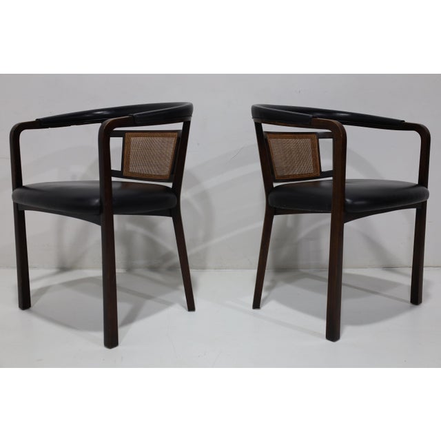 Brown Edward Wormley for Dunbar Mahogany and Cane Dining or Side Chairs For Sale - Image 8 of 10