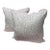 Pair 22'' Pillows Gray Dot With Pink Welt For Sale