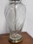 Vintage Etched Glass Table Lamp With Brass Hardware and Base For Sale - Image 4 of 12