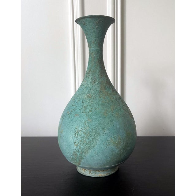 Metal Korean Bronze Bottle Goryeo Dynasty For Sale - Image 7 of 17