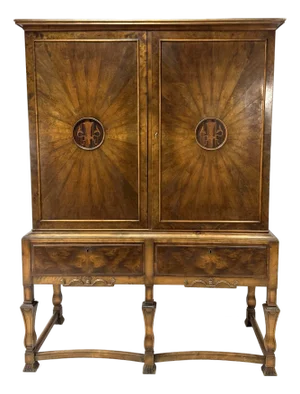 Swedish Art Deco Cabinet in Stained Birch, Axel Einar Hjorth Style, 1920s