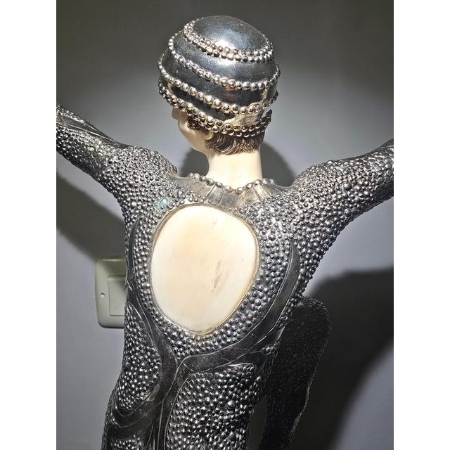 Demeter H. Chiparus, Art Deco Figure, 1920, Silvered Bronze For Sale - Image 6 of 17