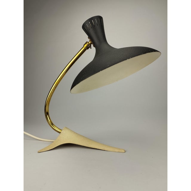 Very sought-after desk lamp from the renowned German manufacturer Gebrüder Cosack, Neheim-Hüsten. I have official proof of...