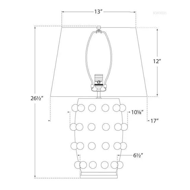 Transitional Kelly Wearstler for Visual Comfort Signature Linden Medium Lamp in Black with Linen Shade For Sale - Image 3 of 3