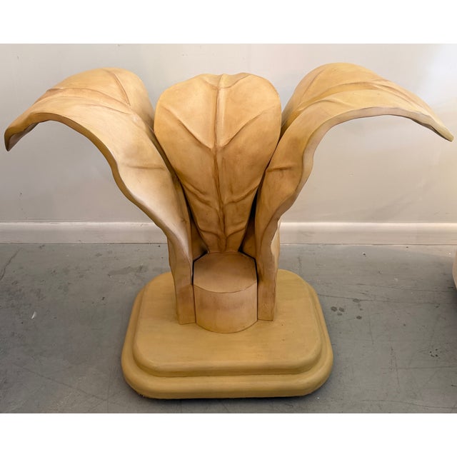 Tan Casa Bique Attr. Palm Leaves Console Table & Mirror For Sale - Image 8 of 9