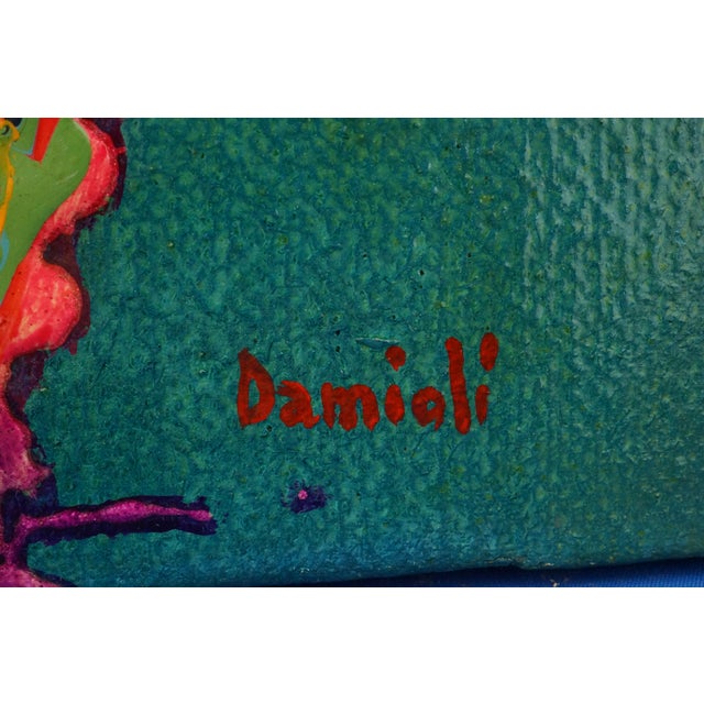 Aldo Damioli, Abstract Astronomy Material Composition, 1960s, Oil on Canvas For Sale - Image 9 of 11