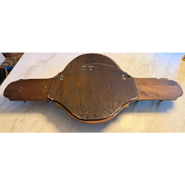 Vintage Ethan Allen Old Tavern Antiqued Pine Hall Mirror With Coat & Hat Hooks For Sale - Image 12 of 12
