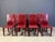 Red Leather Dining Chairs from Roche Bobois, France, 1980s, Set of 8, in Very Good conditions. Designed 1980 to 1989