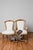 Pair of 19th Century Scandinavian Rococo Revival Arm and Side Chairs in New Italian Cotton Upholstery. This distinctive...