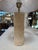 Linen 1970s Travertine Cylinder Table Lamps With Linen Drum Shades - a Pair For Sale - Image 8 of 12