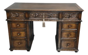 Oak Pedestal Desk, 1920s