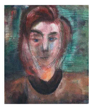 Dzidra Ezergaile, Portrait, 1966, Watercolor on Paper