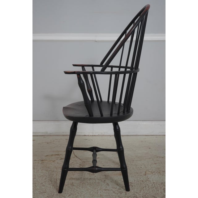 Traditional Set of 6 Sack Back Windsor Dining Room Chairs For Sale - Image 3 of 18