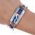 Native American 6.25" Rp Native American Silver Multi-stone Channel Inlay Cuff Bracelet For Sale - Image 3 of 11