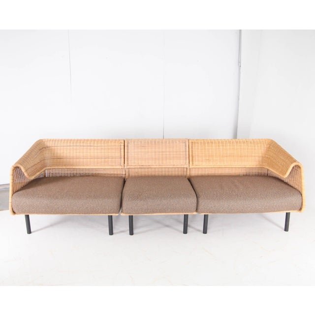 Wicker Modular Sofa, 1990s, Set of 3 For Sale - Image 9 of 16
