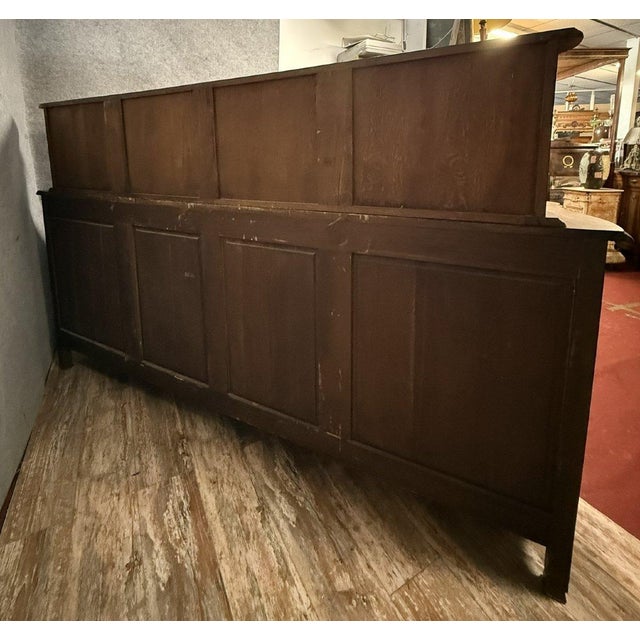 Wood Louis XV Style Provençal Sideboard with Sliding Doors For Sale - Image 7 of 8