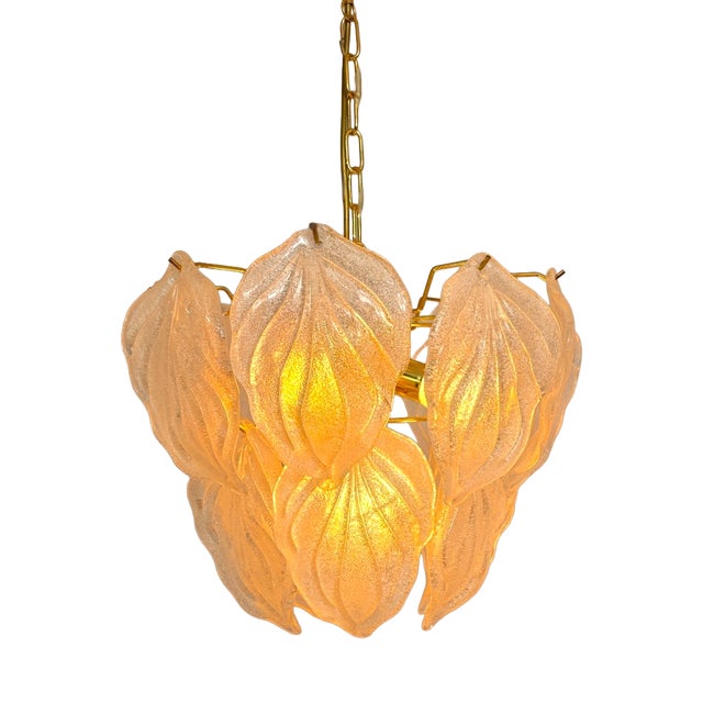 Murano Ice Glass Chandelier from Novaresi, 1970s For Sale
