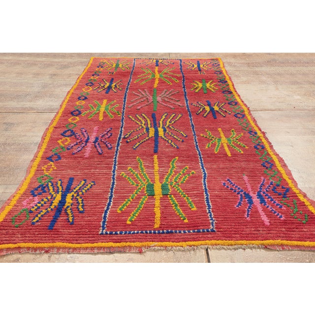 Vintage Azilal Moroccan Rug, 03'09 X 08'09 For Sale - Image 9 of 10
