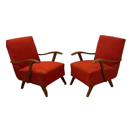 Vintage Relax Chairs by Drevovyroba-Modra, 1950, Set of 2 For Sale