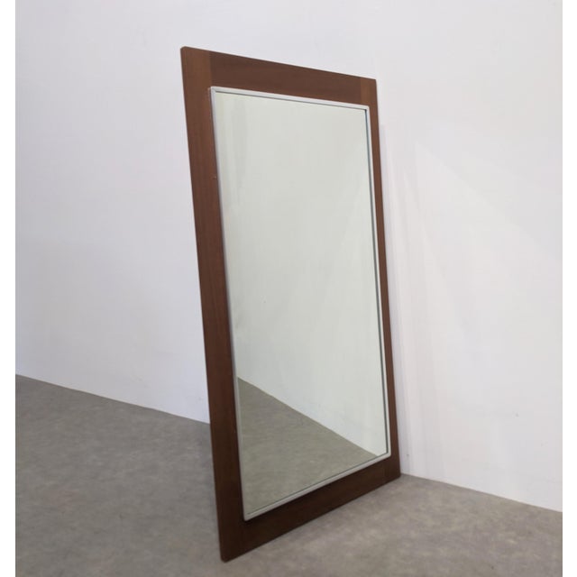 Vintage Scandinavian Teak Mirror For Sale - Image 9 of 9
