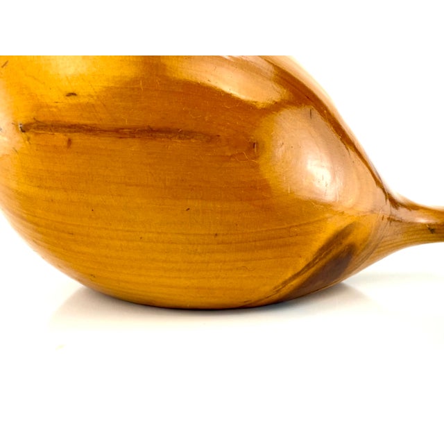 Vintage Mid Century Wood Hand Carved Wood Bird For Sale - Image 9 of 12