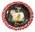 Nathalie Lete Joyeaux Noël Dinner Plate “Bon Appétit” Candy Sheep - Discontinued For Sale