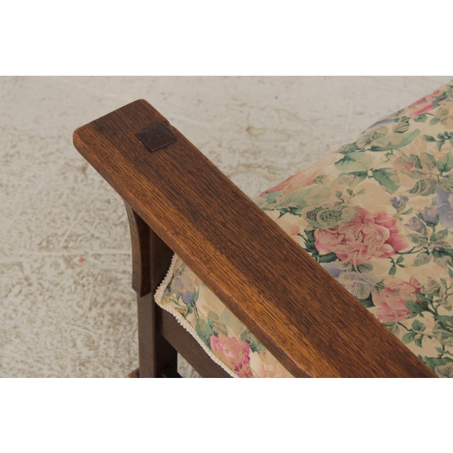 Antique L & j.g. Stickley Mission Oak Rocking Chair For Sale - Image 12 of 18