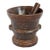 Antique Cast Iron Mortar & Pestle For Sale