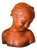 Vintage Italian Terracotta Bust of LIttle Girl with Braided Hair, 1950s For Sale