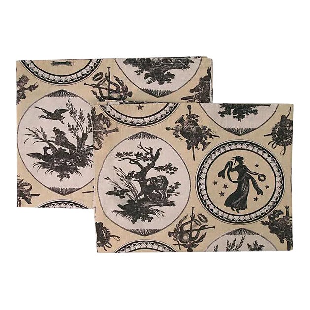 Scalamandre Toile Panels, S/2 For Sale