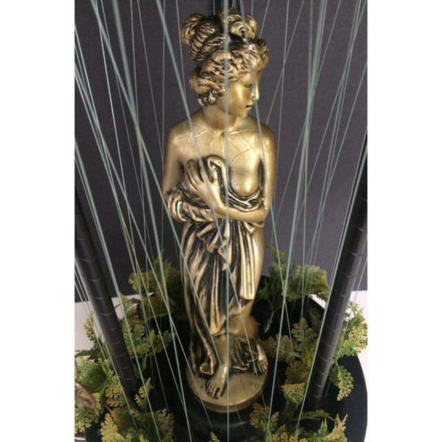 Bronze Vintage Mid-Century Nude Goddess Bathing Oil Rain Lamp For Sale - Image 8 of 11