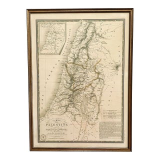 1828 French Map of Palestine, Framed For Sale