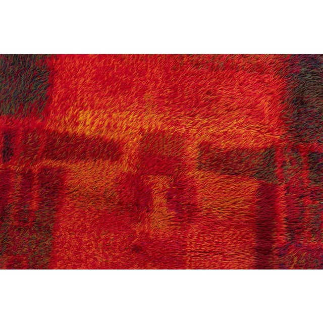 Mid 20th Century Swedish Rya Rug by Ritva Puotila at Doris Leslie Blau For Sale - Image 5 of 9