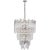 Modern Suzanne Kasler for Visual Comfort Signature Adele Three-Tier Waterfall Chandelier in Polished Nickel with Clear Acrylic For Sale - Image 3 of 5