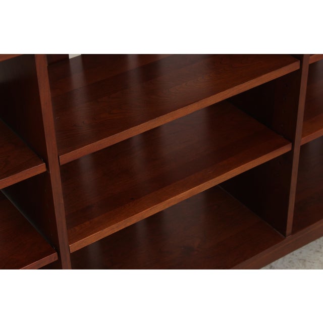 2010s Stickley Arts & Crafts Inlaid Cherry Open Bookshelf For Sale - Image 5 of 18