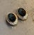 1970s Nina Ricci Oval Gold-Tone/Rhinestone Clip Earrings For Sale - Image 5 of 5