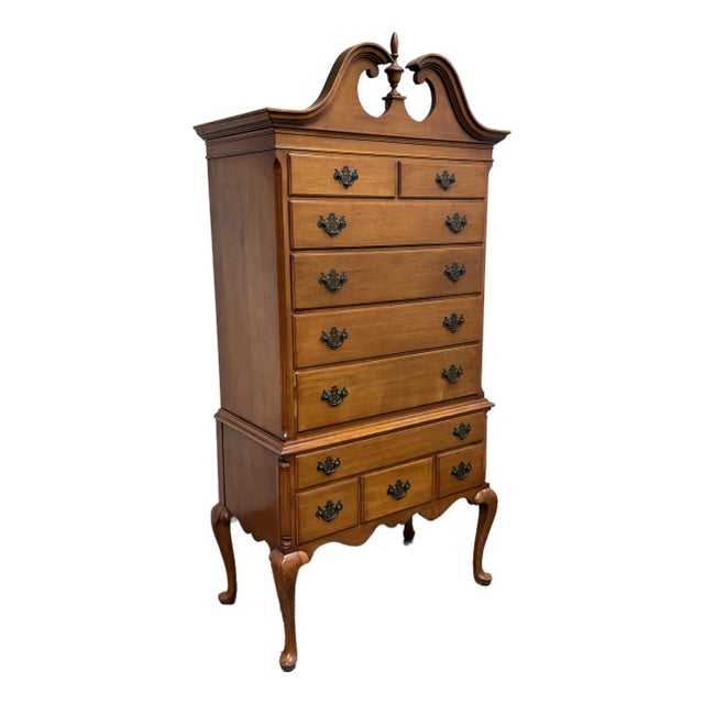 Vintage Georgian Style Highboy Dresser For Sale